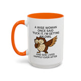 A Wise Woman - Owl Cute Accent Mug