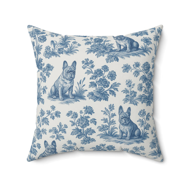 Frenchie Charming Pattern - Throw Pillow