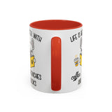 Life Is Better With Frenchie -  Accent Coffee Mug