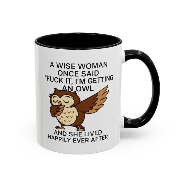 A Wise Woman - Owl Cute Accent Mug