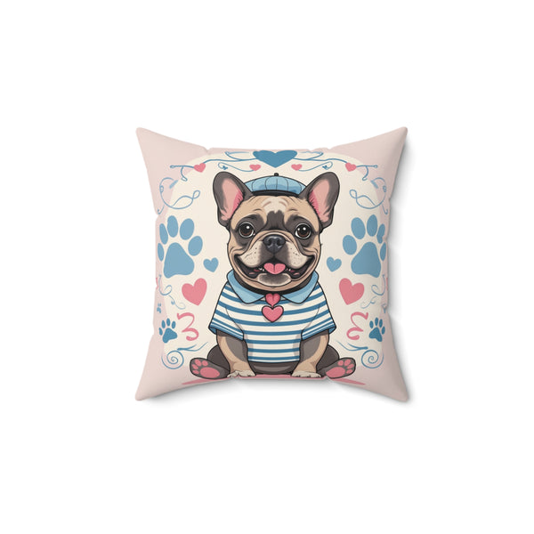Frenchie Cute Pink - Throw Pillow