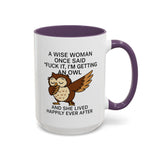 A Wise Woman - Owl Cute Accent Mug