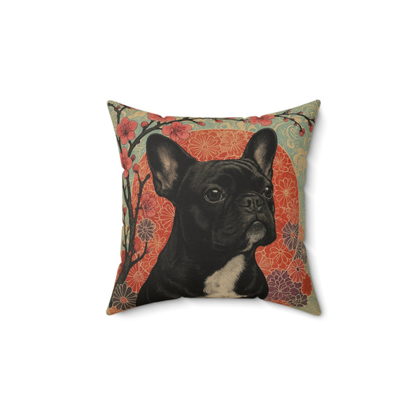French Bulldog Floral - Throw Pillow